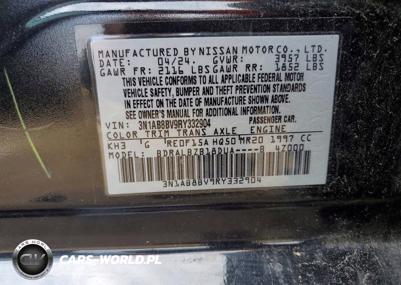 2024 Nissan Sentra S VIN:3N1AB8BV9RY332904 - 13
