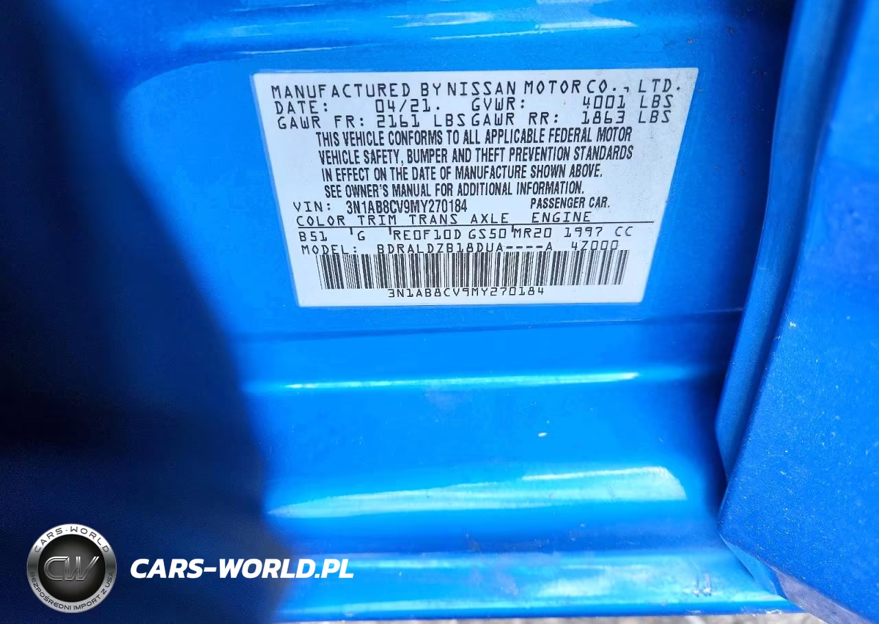 2021 Nissan Sentra Sv VIN:3N1AB8CV9MY270184 - 12