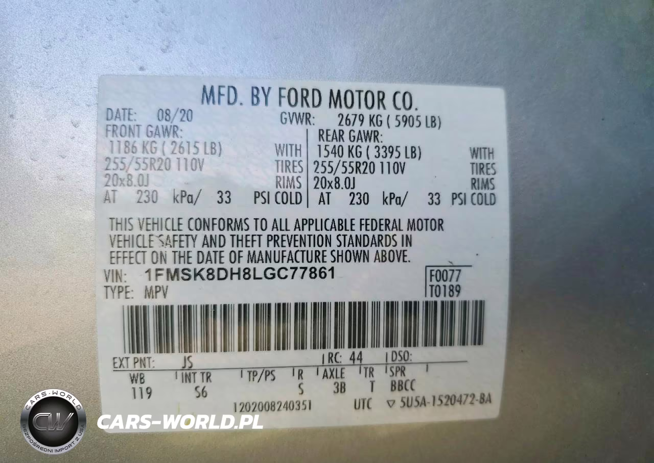 2020 Ford Explorer Xlt VIN:1FMSK8DH8LGC77861 - 13