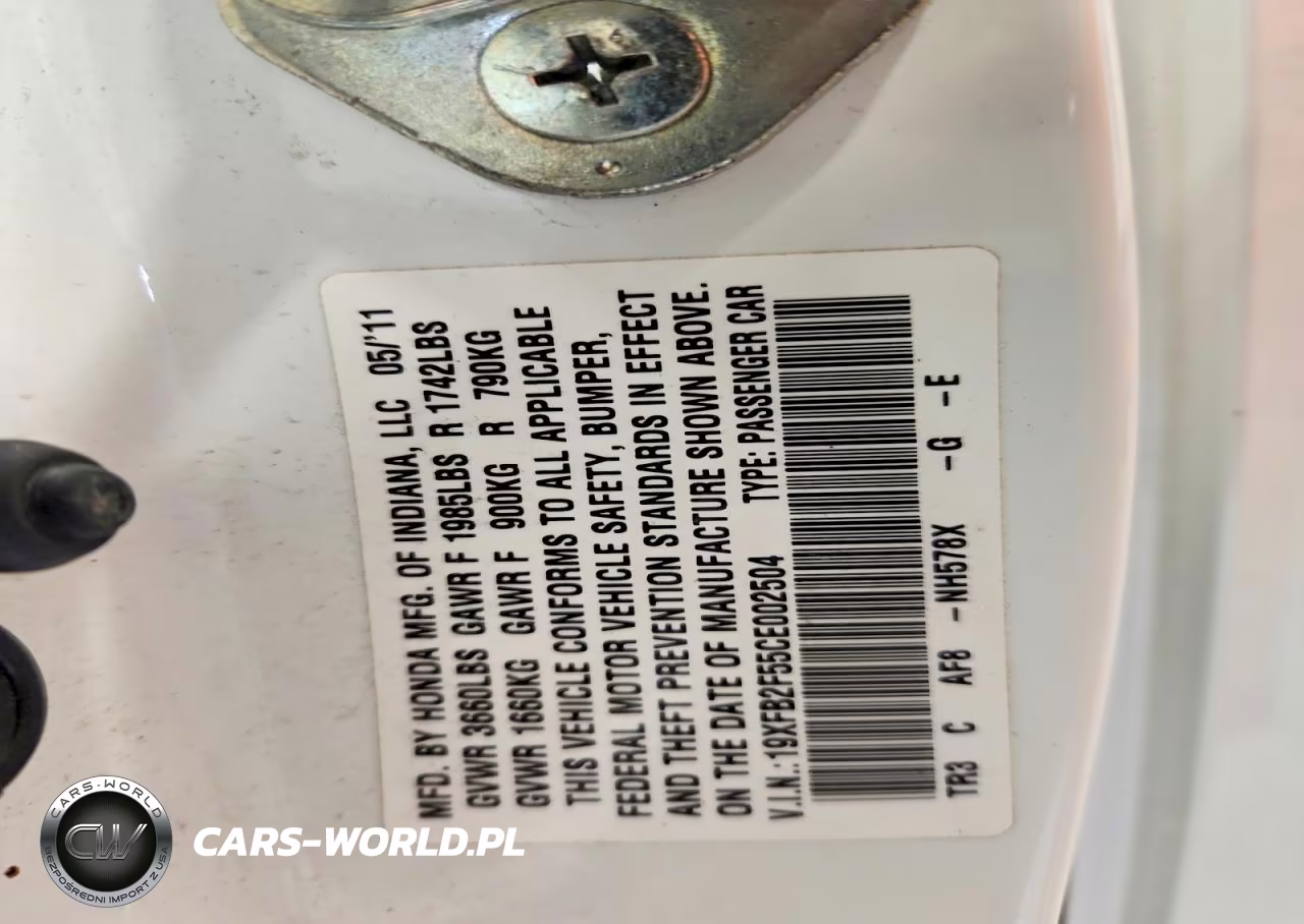 2012 Honda Civic Lx VIN:19XFB2F55CE002504 - 12