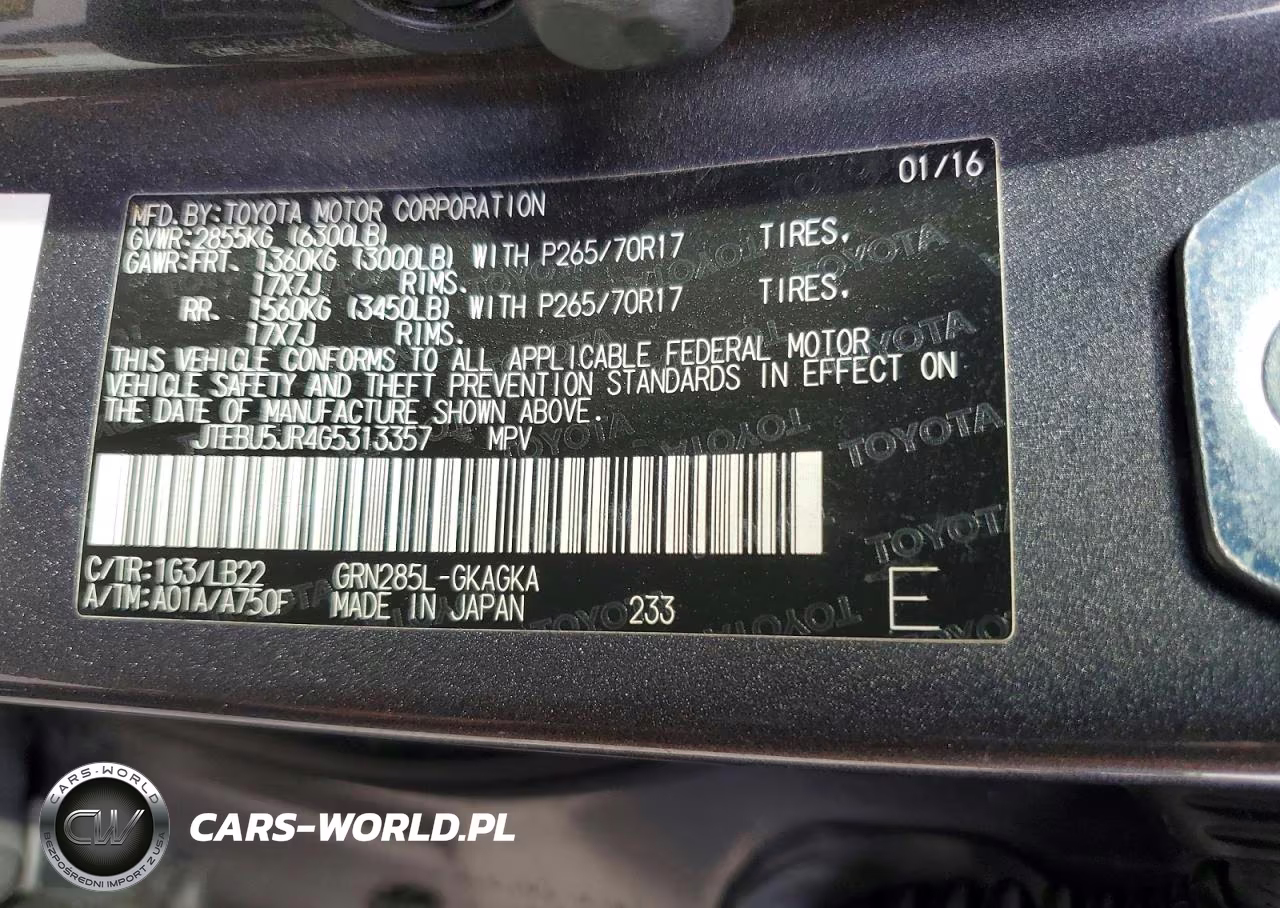 2016 Toyota 4Runner Sr5 Premium VIN:JTEBU5JR4G5313357 - 13