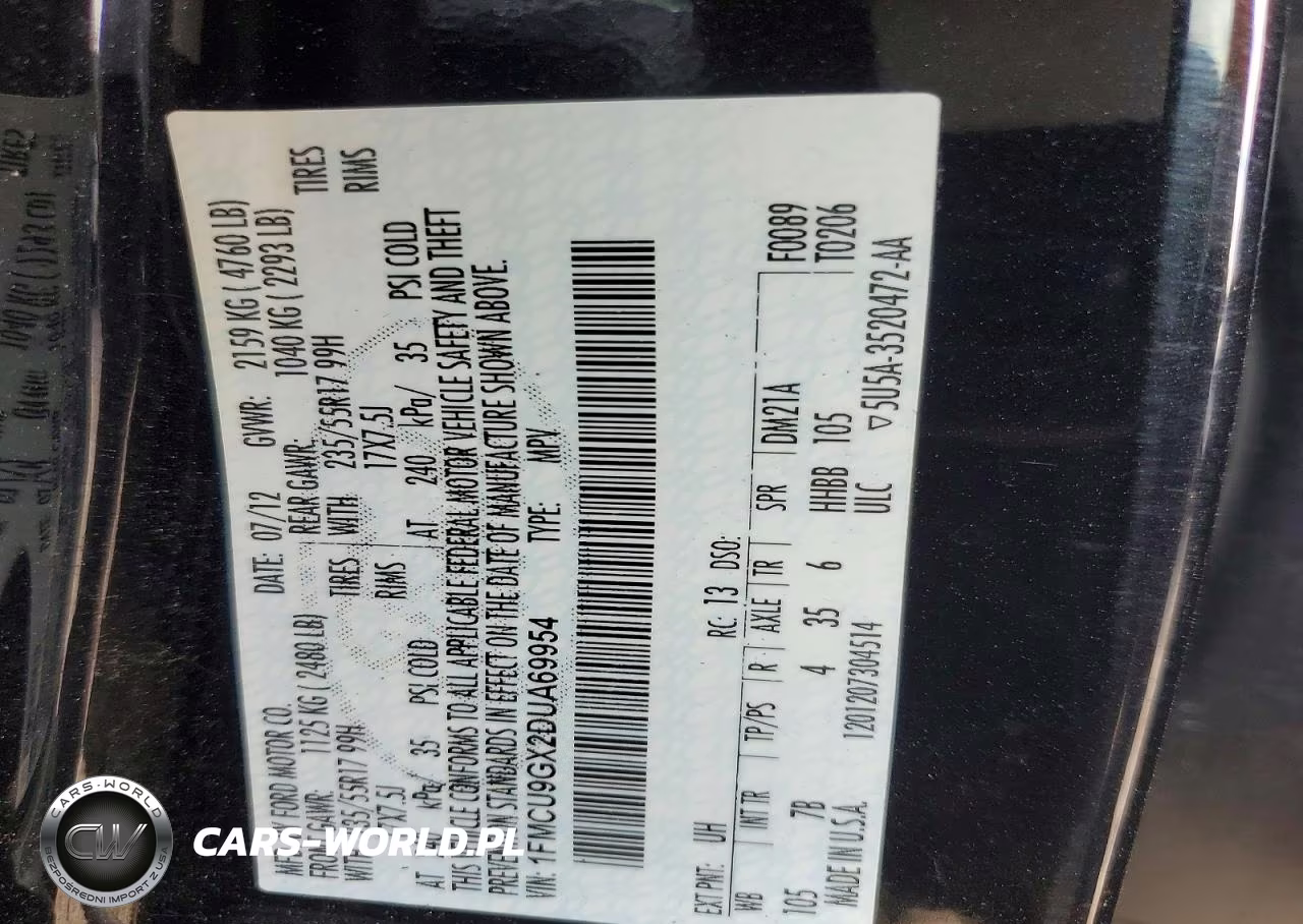 2013 Ford Escape Se VIN:1FMCU9GX2DUA69954 - 14