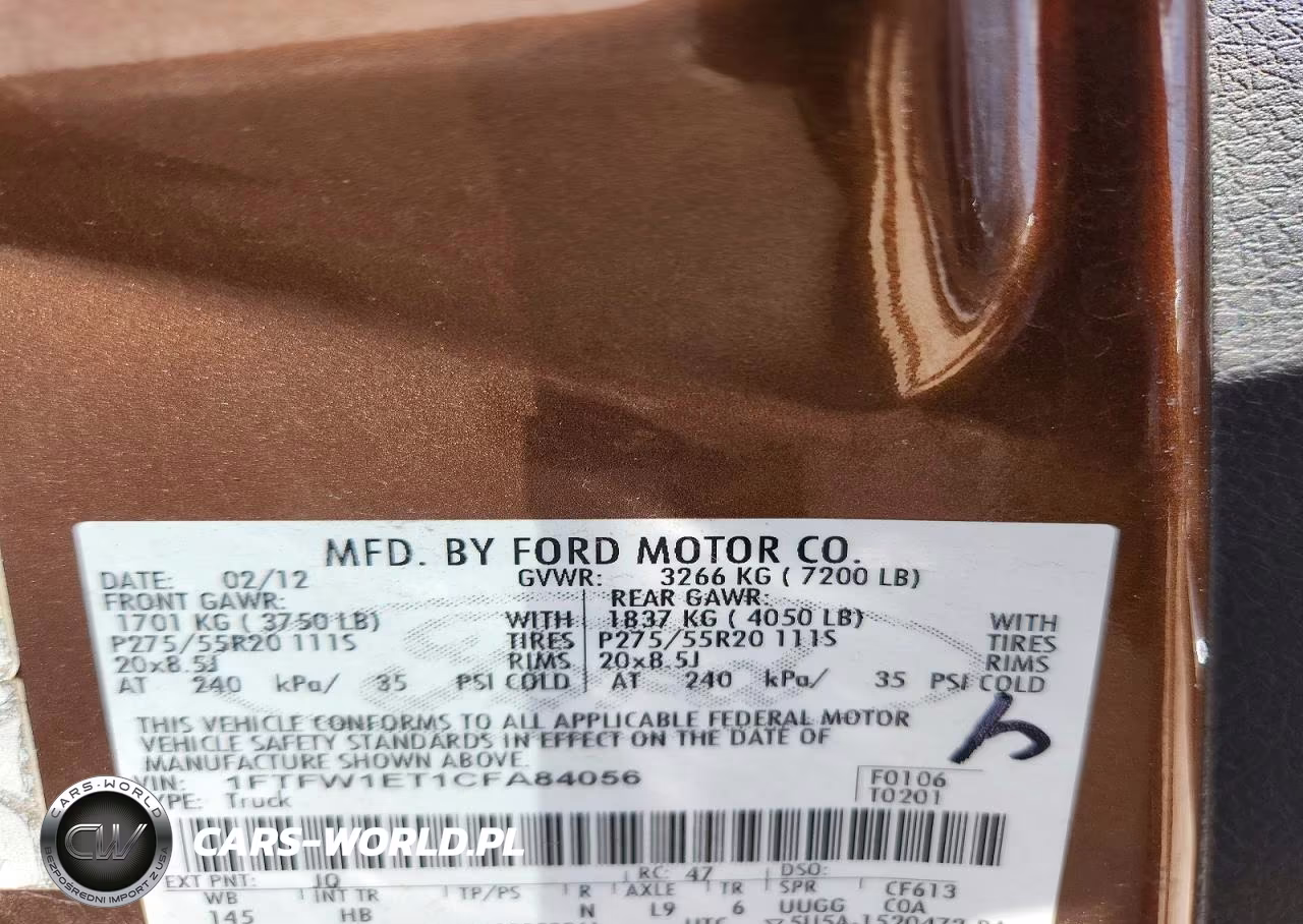 2012 Ford F150 Supercrew VIN:1FTFW1ET1CFA84056 - 13