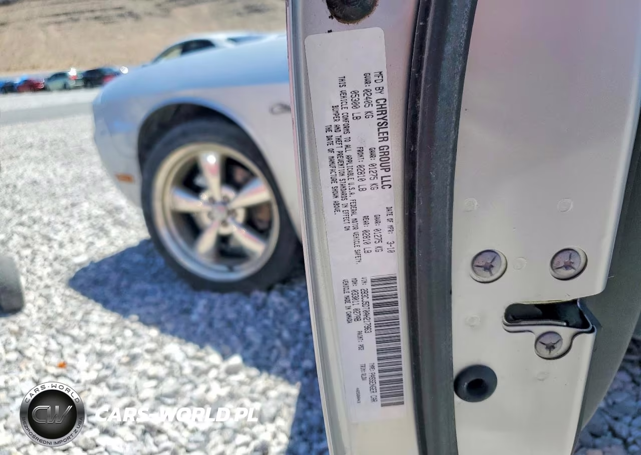 2010 Dodge Challenger R VIN:2B3CJ5DT0AH217963 - 12