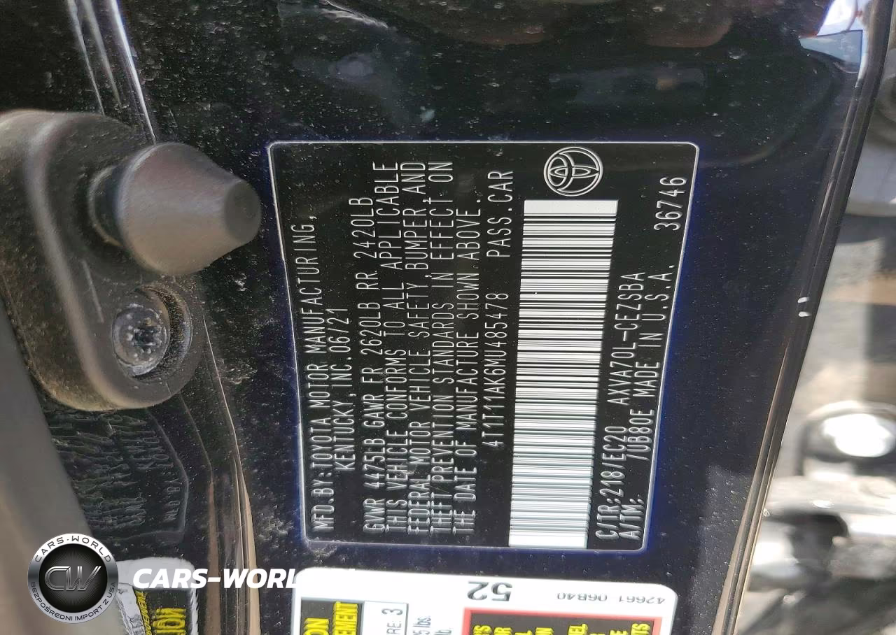 2021 Toyota Camry Se Nightshade VIN:4T1T11AK6MU485478 - 12