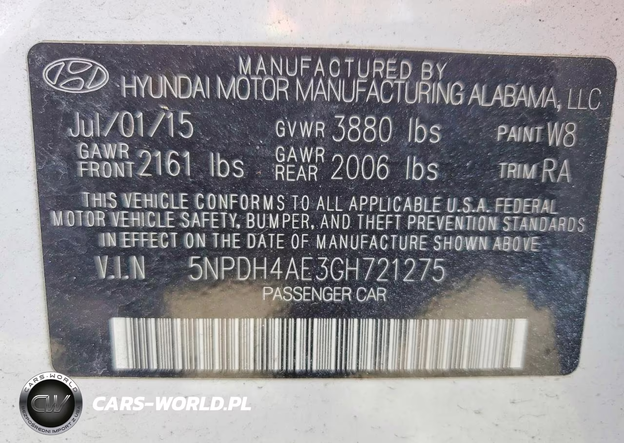 2016 Hyundai Elantra Se VIN:5NPDH4AE3GH721275 - 12