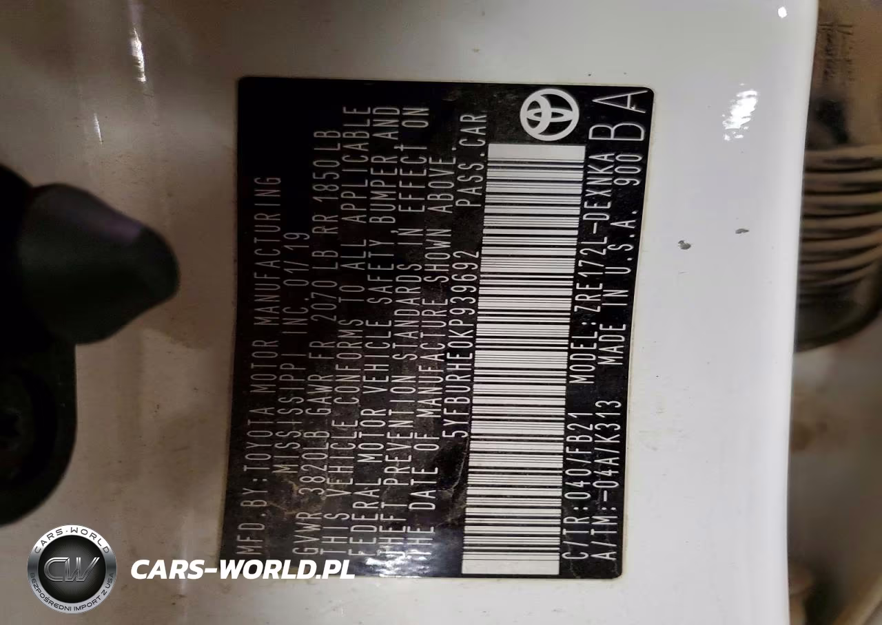 2019 Toyota Corolla Le VIN:5YFBURHE0KP939692 - 13