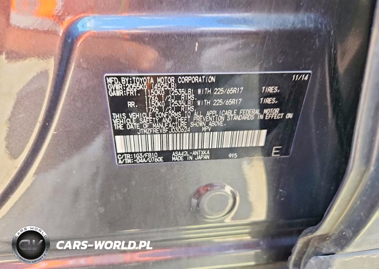 2015 Toyota Rav4 Le VIN:JTMZFREV8FJ030624 - 13