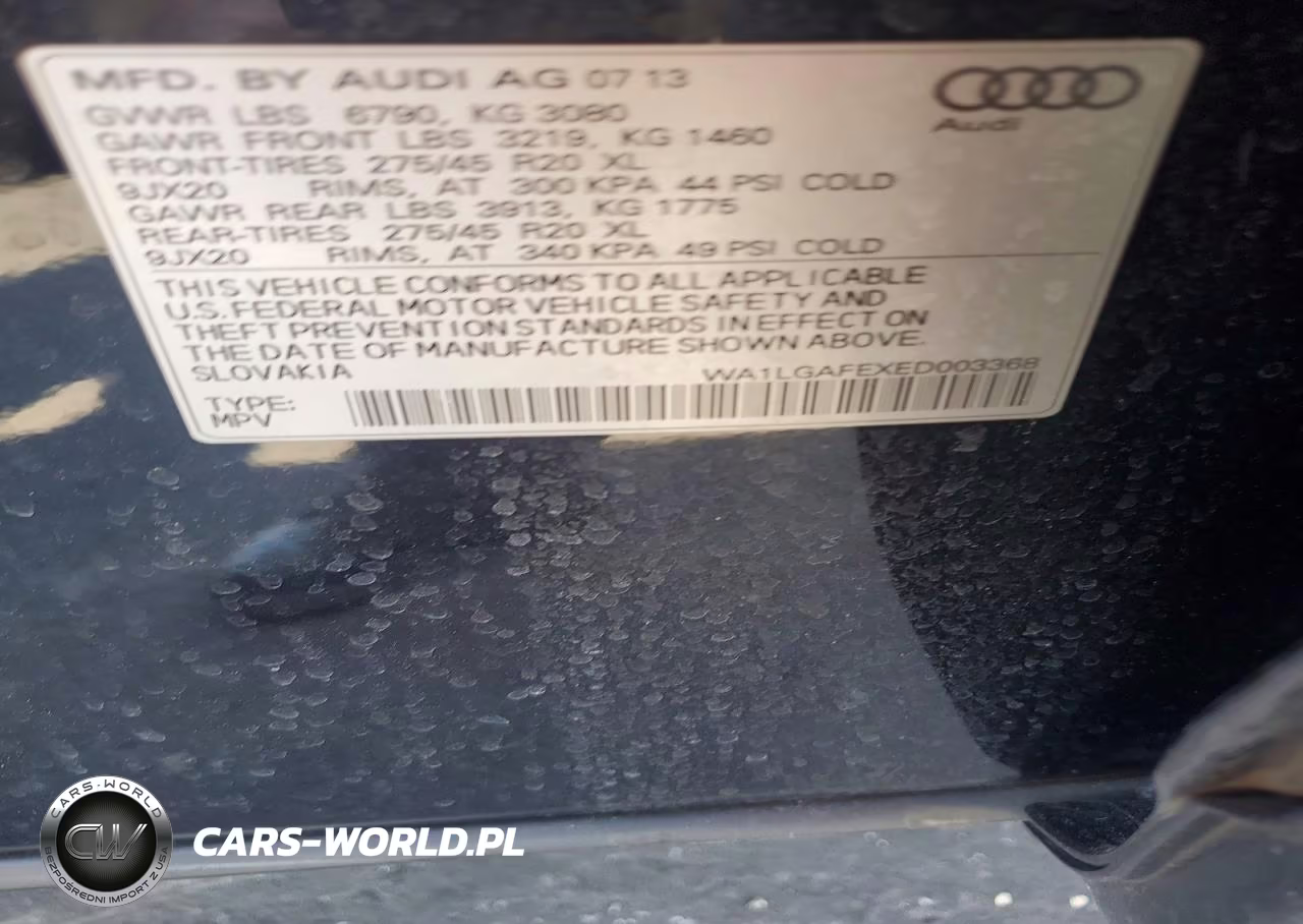 2014 Audi Q7 Premium Plus VIN:WA1LGAFEXED003368 - 13
