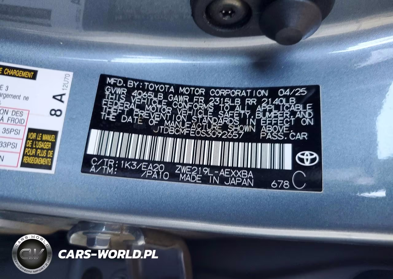 2025 Toyota Corolla Hybrid Xle VIN:JTDBCMFE0S3092657 - 13