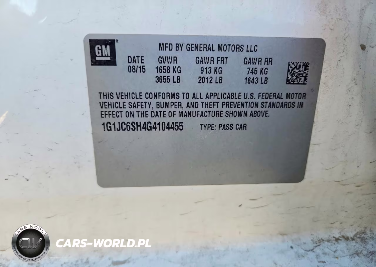 2016 Chevrolet Sonic Lt VIN:1G1JC6SH4G4104455 - 12