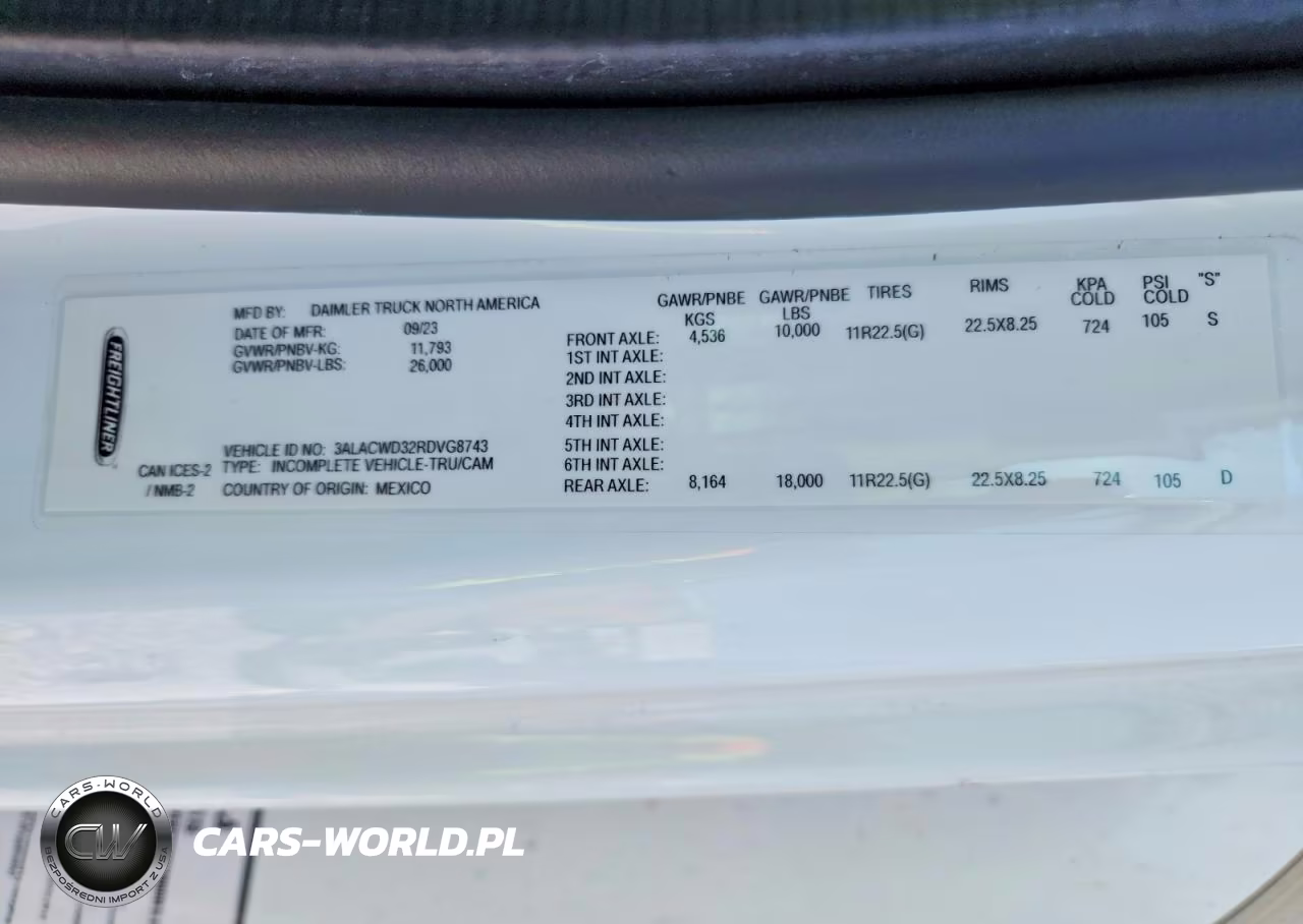 2024 Freightliner Business Class M2 Box Truck VIN:3ALACWD32RDVG8743 - 14