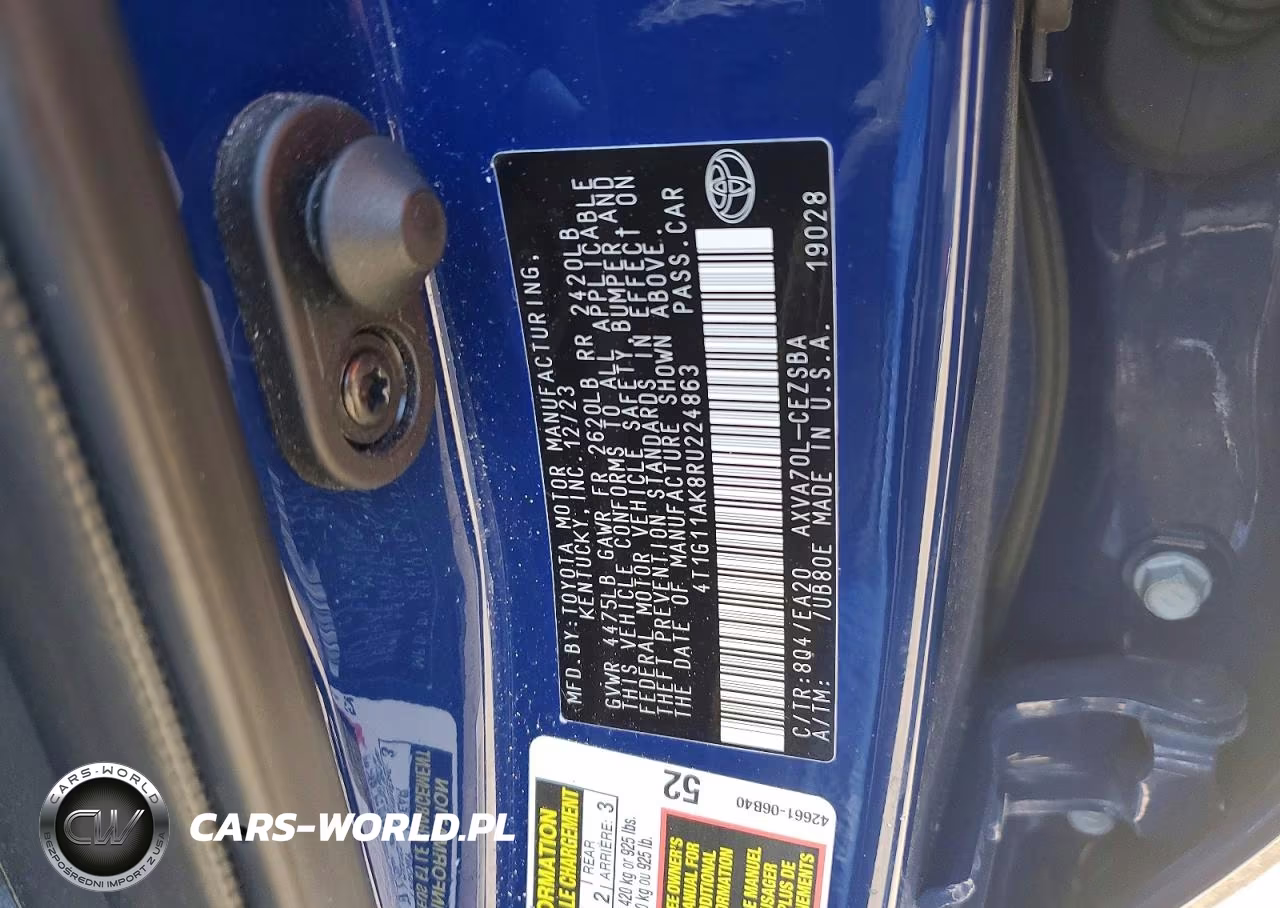 2024 Toyota Camry Se VIN:4T1G11AK8RU224863 - 12