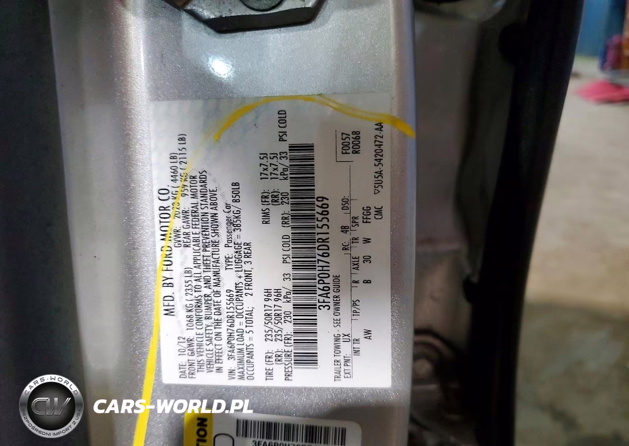 2013 Ford Fusion Se VIN:3FA6P0H76DR155669 - 12