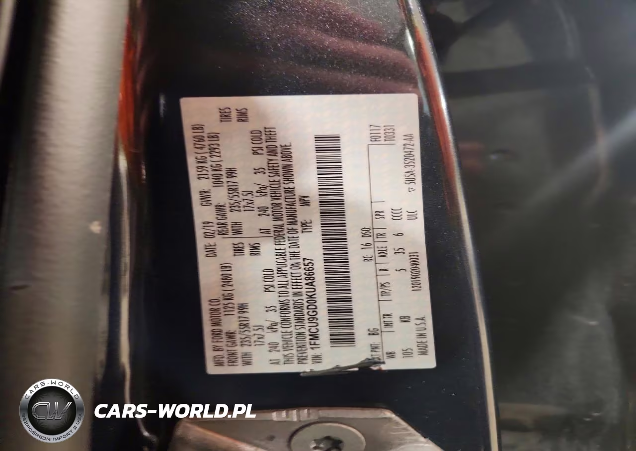 2019 Ford Escape Se VIN:1FMCU9GD0KUA86657 - 13