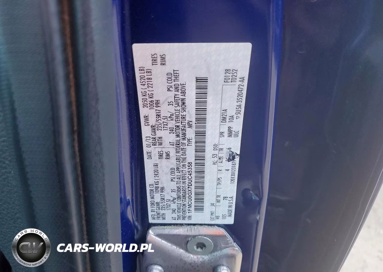 2013 Ford Escape Se VIN:1FMCU0GX7DUC45358 - 13