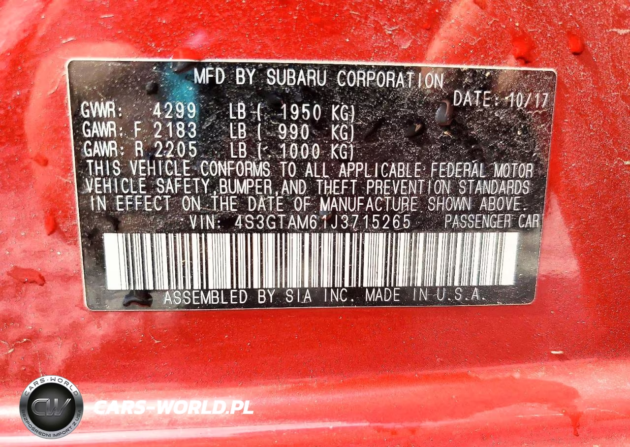 2018 Subaru Impreza Sport VIN:4S3GTAM61J3715265 - 13