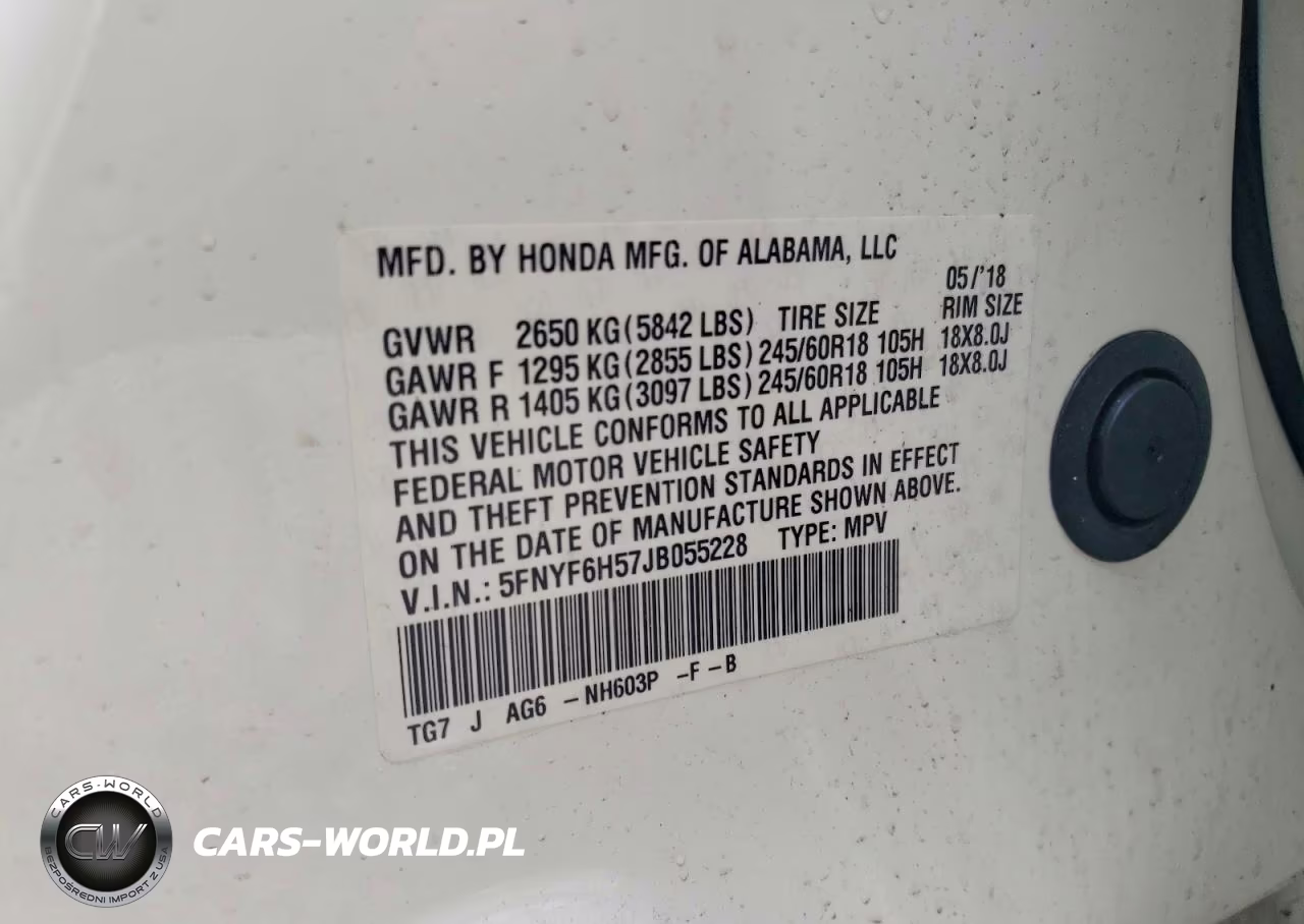 2018 Honda Pilot Exl VIN:5FNYF6H57JB055228 - 13