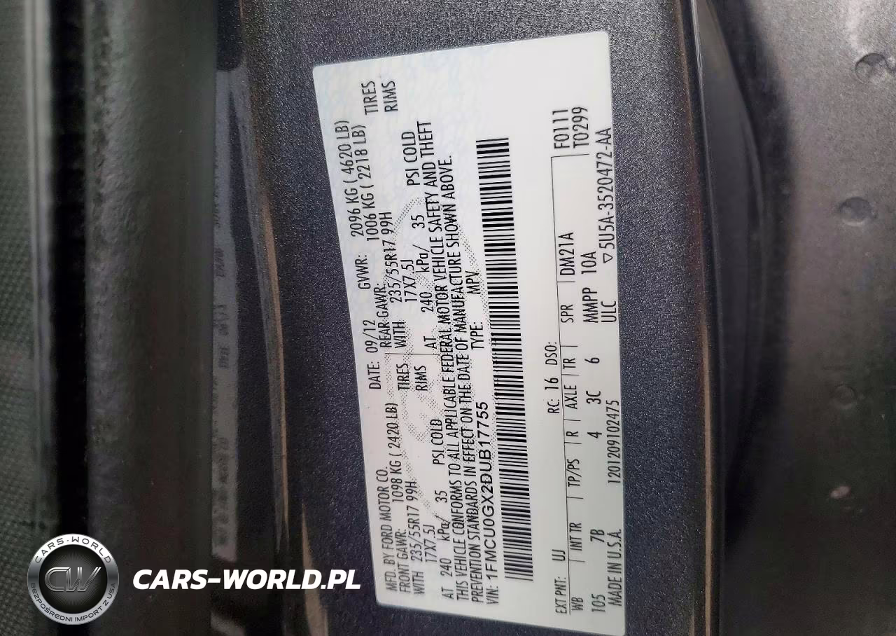 2013 Ford Escape Se VIN:1FMCU0GX2DUB17755 - 14