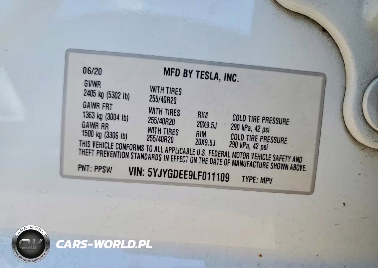 2020 Tesla Model Y VIN:5YJYGDEE9LF011109 - 12