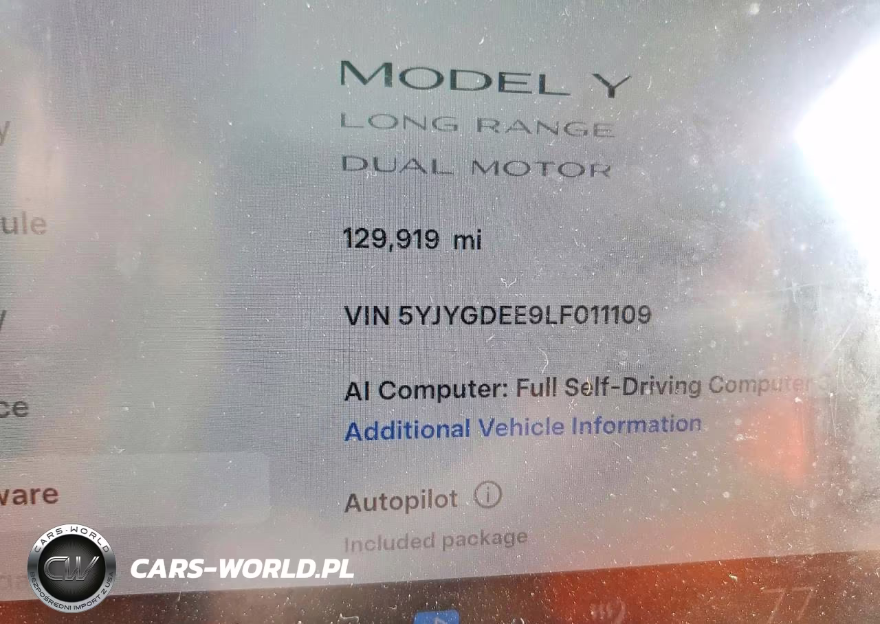 2020 Tesla Model Y VIN:5YJYGDEE9LF011109 - 9
