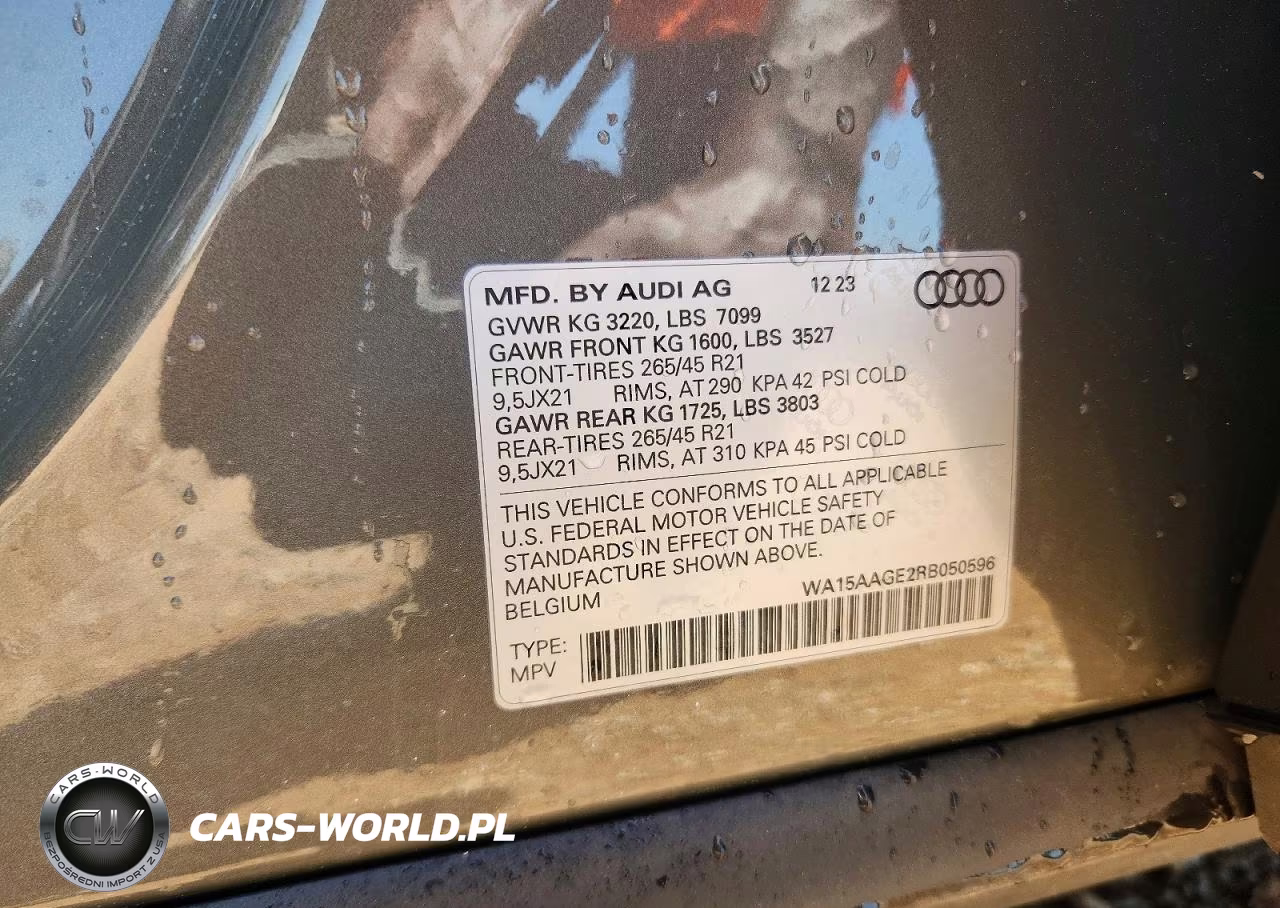 2024 Audi Q8 E-Tron Premium Plus VIN:WA15AAGE2RB050596 - 14