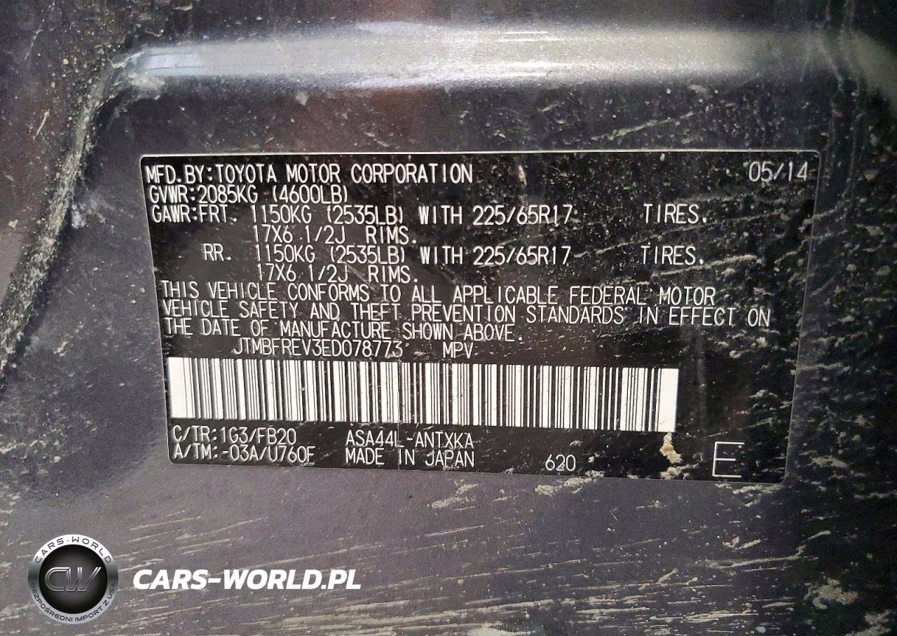 2014 Toyota Rav4 Le VIN:JTMBFREV3ED078773 - 13
