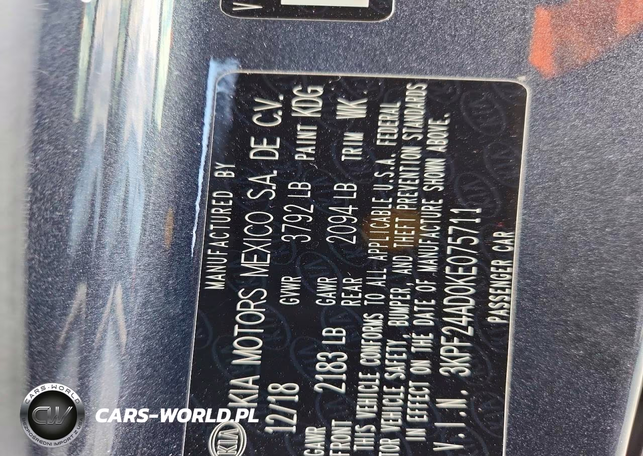 2019 Kia Forte Lxs VIN:3KPF24AD0KE075711 - 13