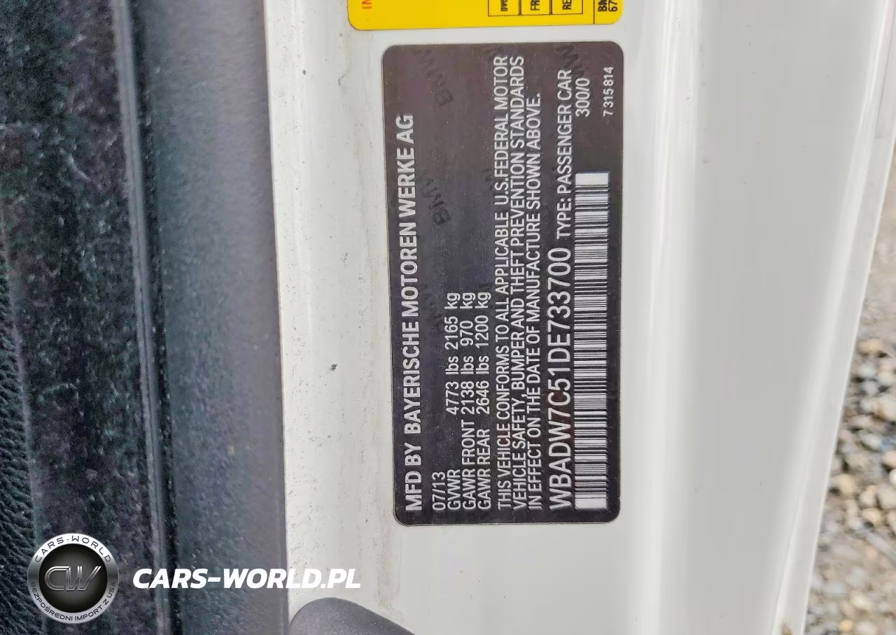 2013 BMW 328 I Sulev VIN:WBADW7C51DE733700 - 12