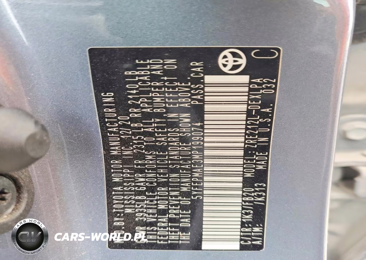 2021 Toyota Corolla Le VIN:5YFEPMAE3MP199074 - 12