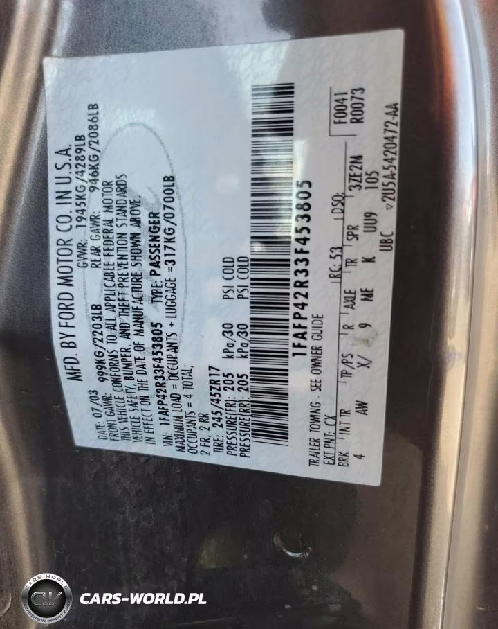 2003 Ford Mustang Mach I VIN:1FAFP42R33F453805 - 12