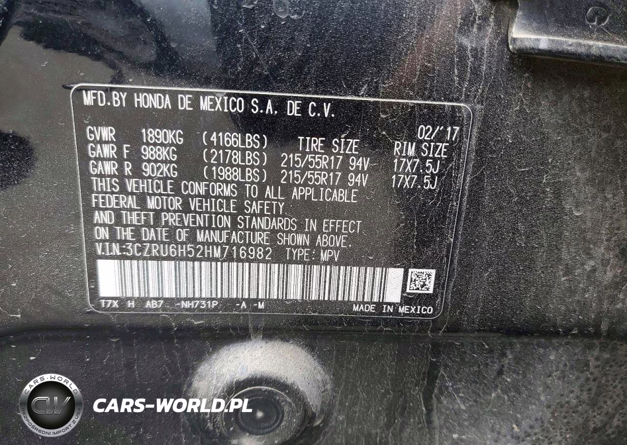 2017 Honda Hr-V Ex VIN:3CZRU6H52HM716982 - 13