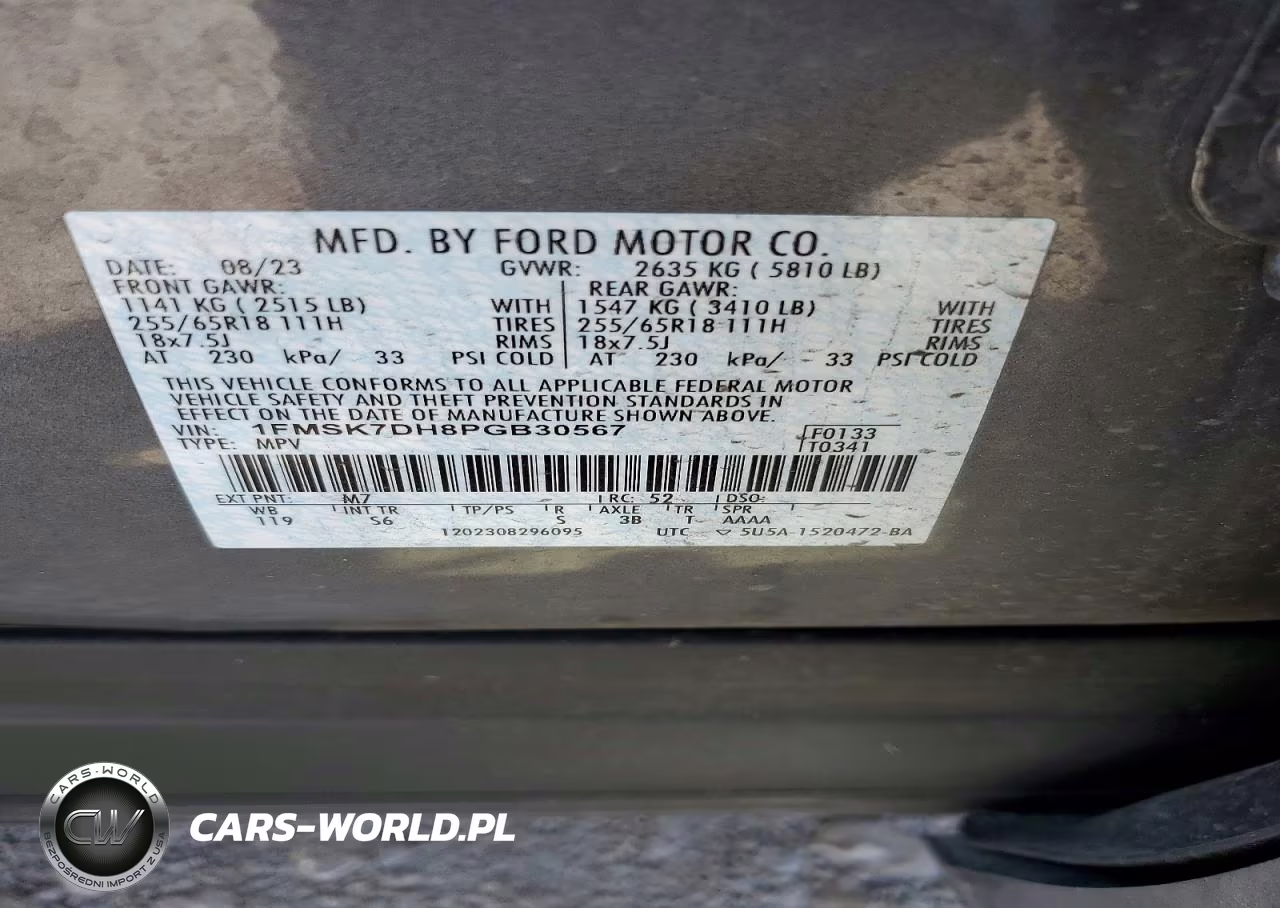 2023 Ford Explorer Xlt VIN:1FMSK7DH8PGB30567 - 12