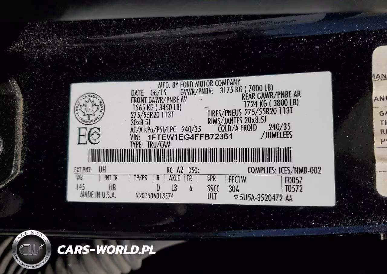 2015 Ford 150 VIN:1FTEW1EG4FFB72361 - 12