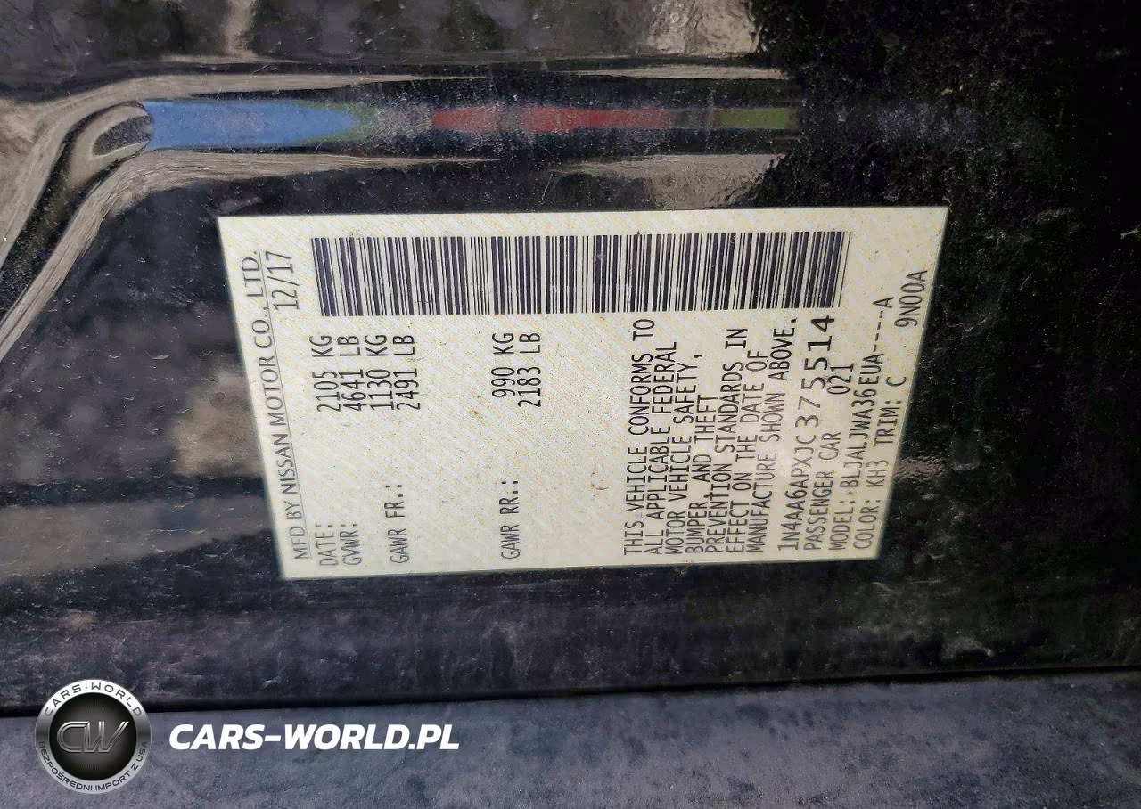 2018 Nissan Maxima 3.5 Sv VIN:1N4AA6APXJC375514 - 12