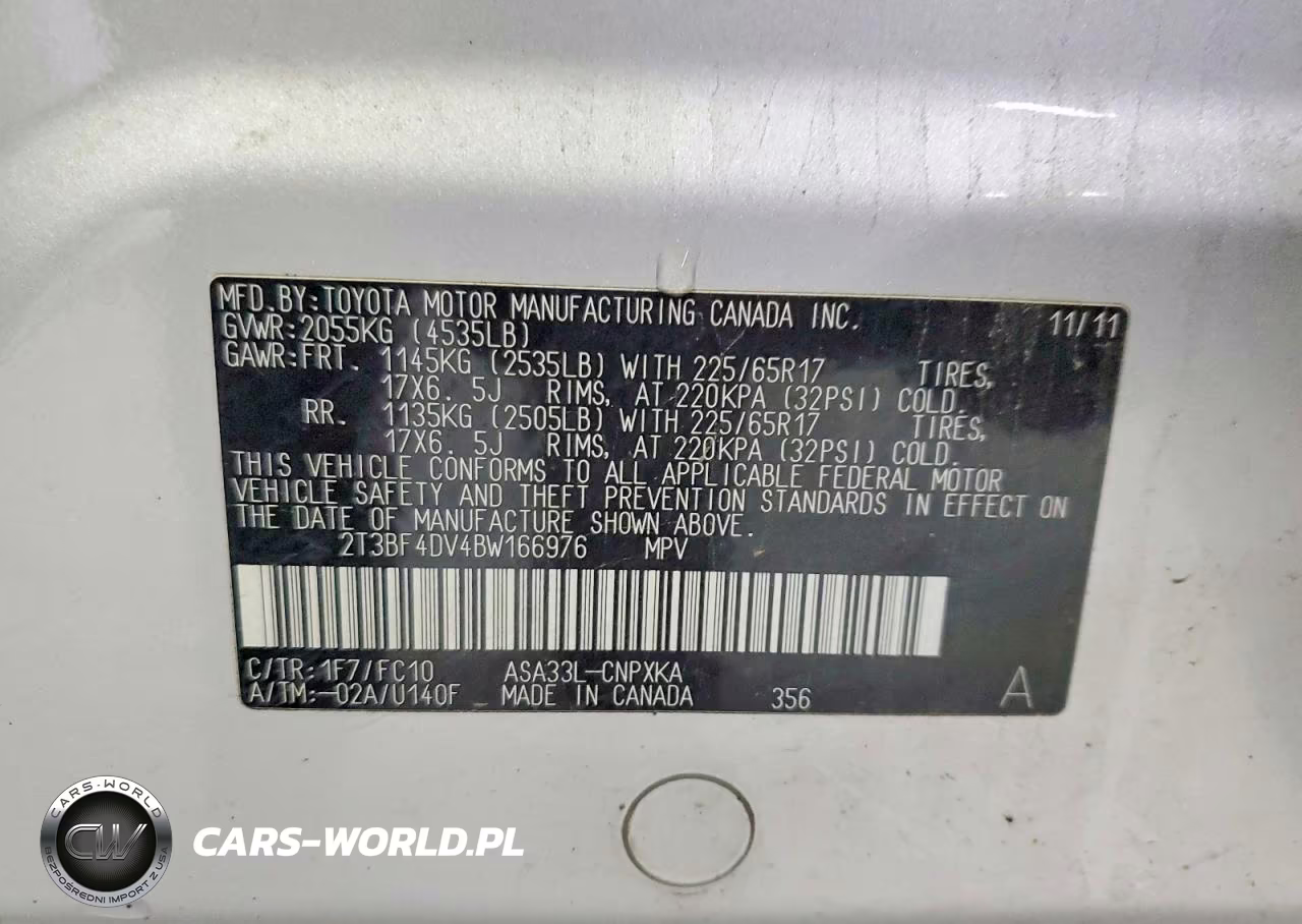 2011 Toyota Rav4 Base VIN:2T3BF4DV4BW166976 - 14