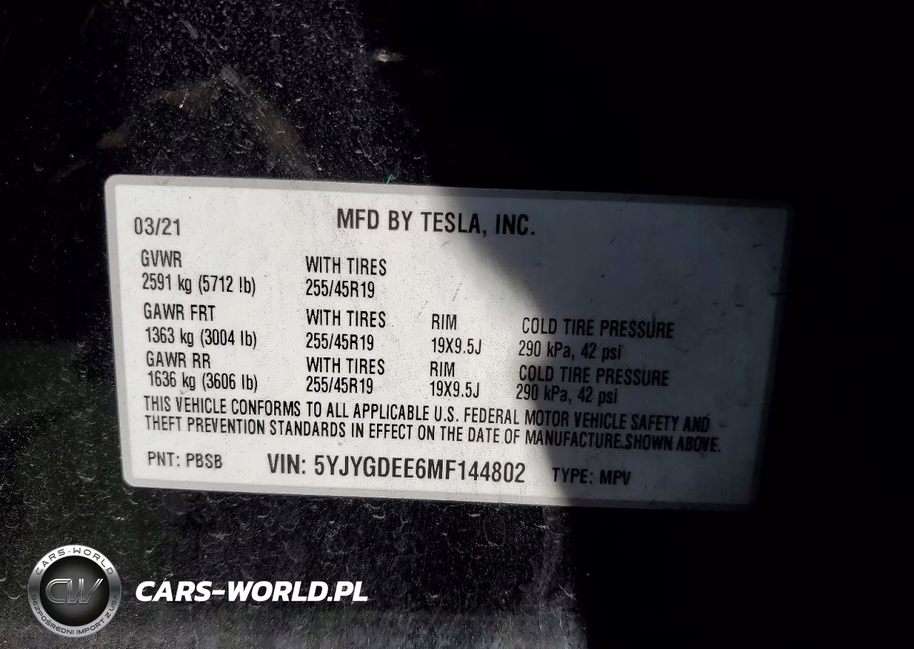 2021 Tesla Model Y VIN:5YJYGDEE6MF144802 - 13