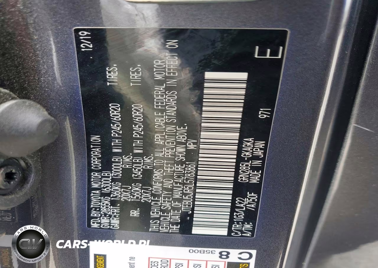 2020 Toyota 4Runner Limited VIN:JTEBU5JR5L5783861 - 13