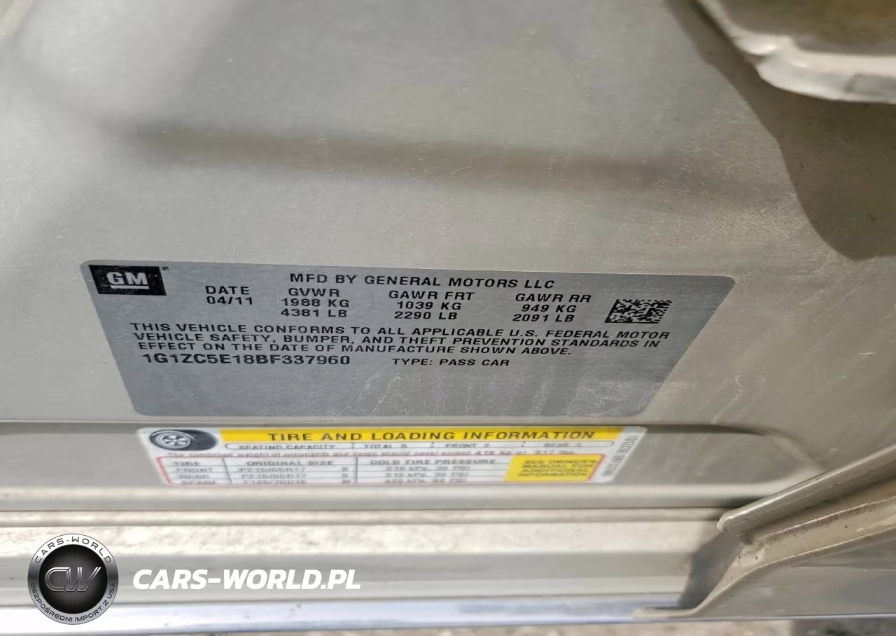 2011 Chevrolet Malibu 1Lt VIN:1G1ZC5E18BF337960 - 12