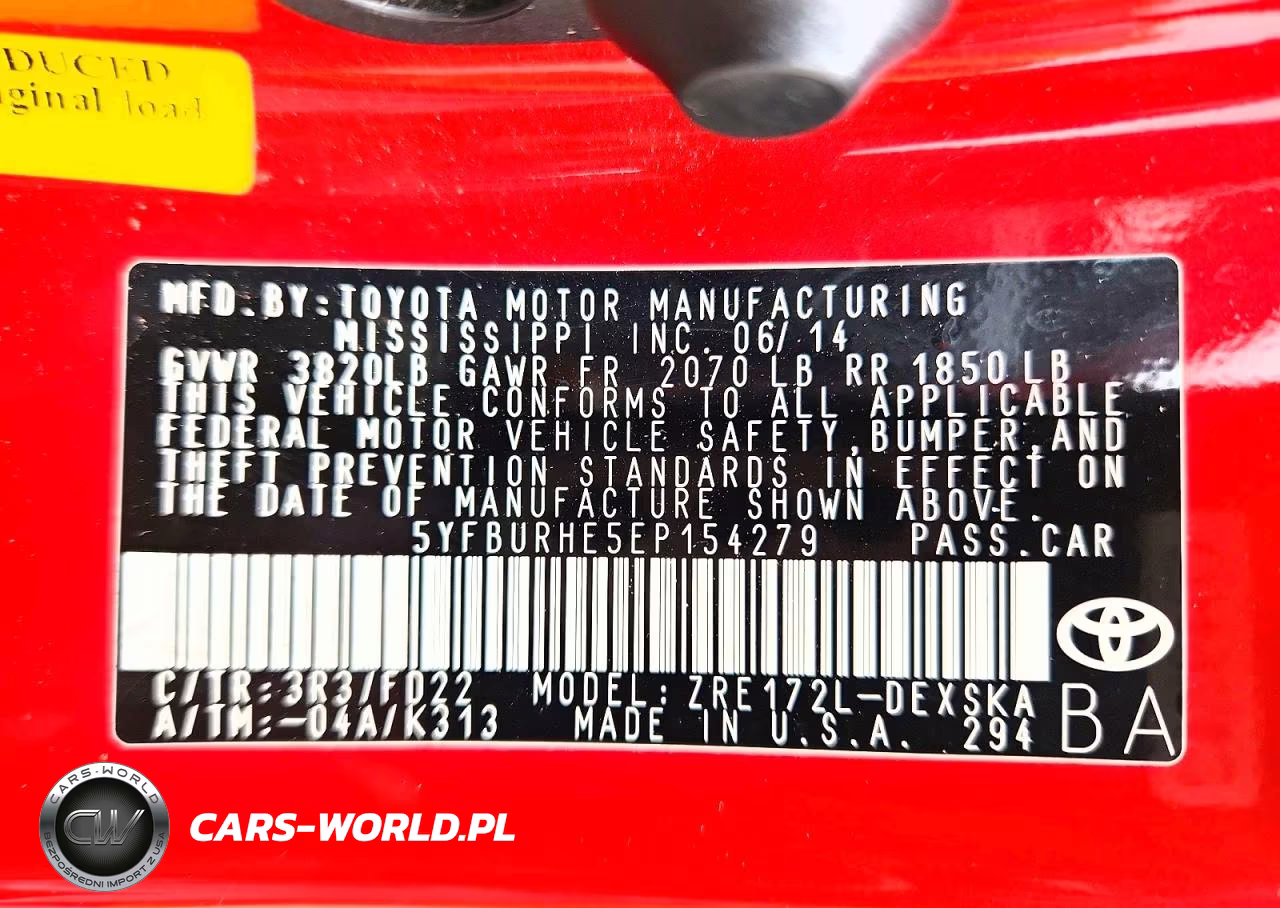 2014 Toyota Corolla S Plus VIN:5YFBURHE5EP154279 - 13