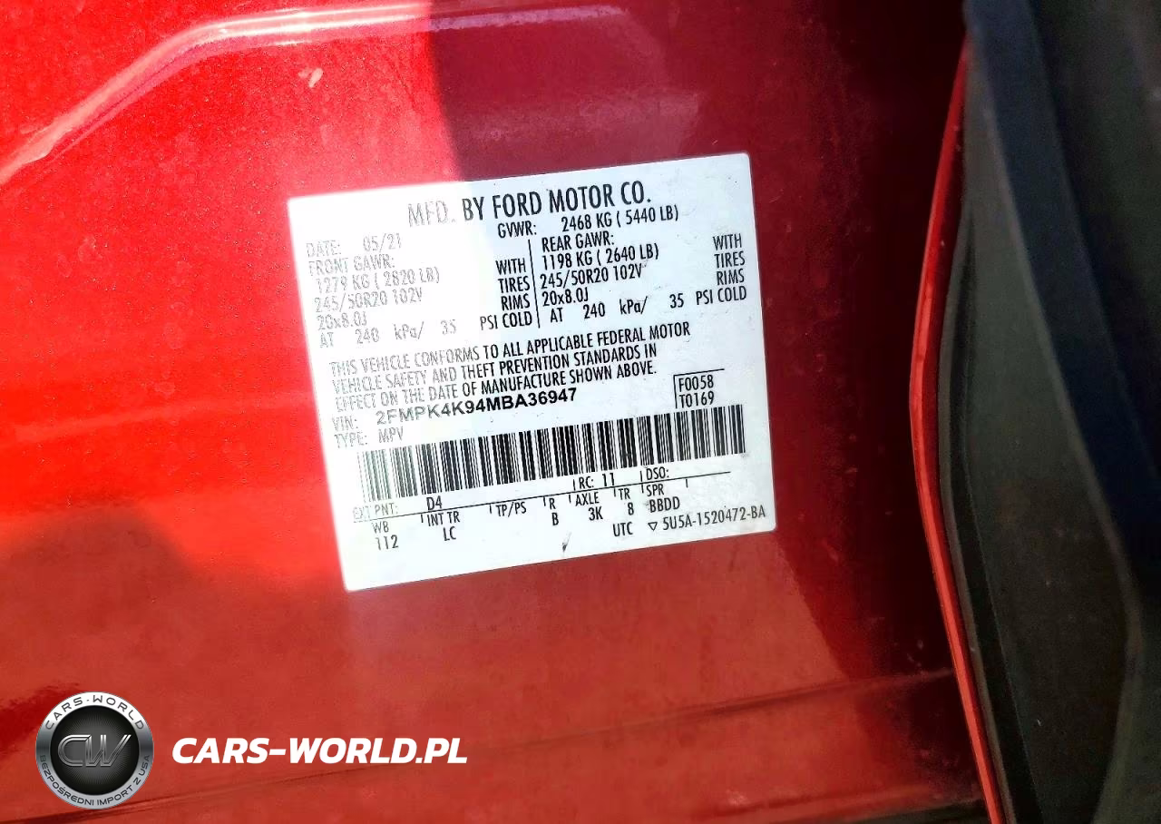 2021 Ford Edge Titanium VIN:2FMPK4K94MBA36947 - 13