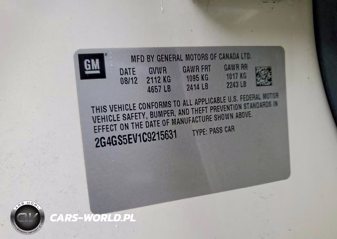 2012 Buic Regal VIN:2G4GS5EV1C9215631 - 12