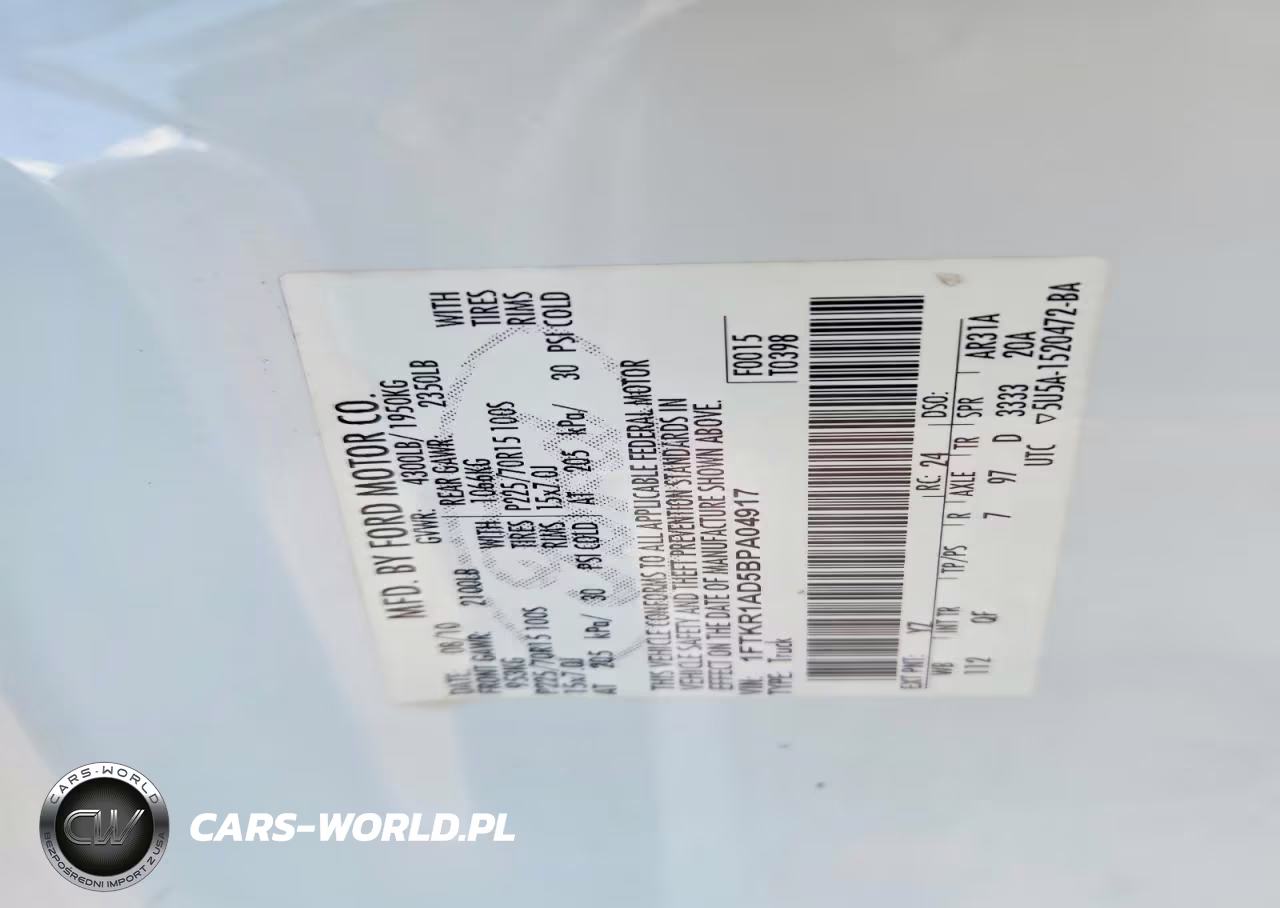 2011 Ford Ranger VIN:1FTKR1AD5BPA04917 - 13