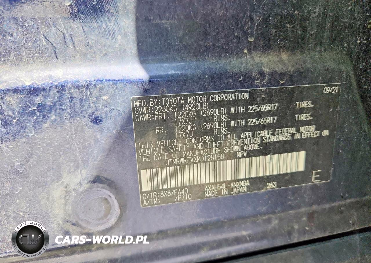 2021 Toyota Rav4 Xle VIN:JTMRWRFVXMD128158 - 13