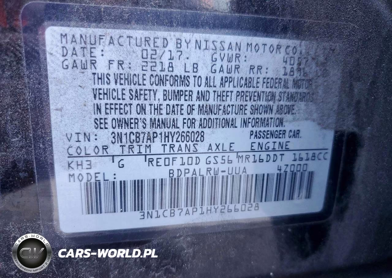 2017 Nissan Sentra Sr Turbo VIN:3N1CB7AP1HY266028 - 12