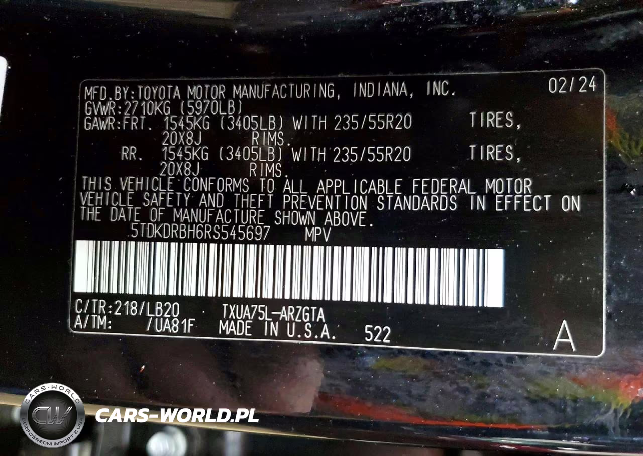 2024 Toyota Highlander Limited VIN:5TDKDRBH6RS545697 - 14