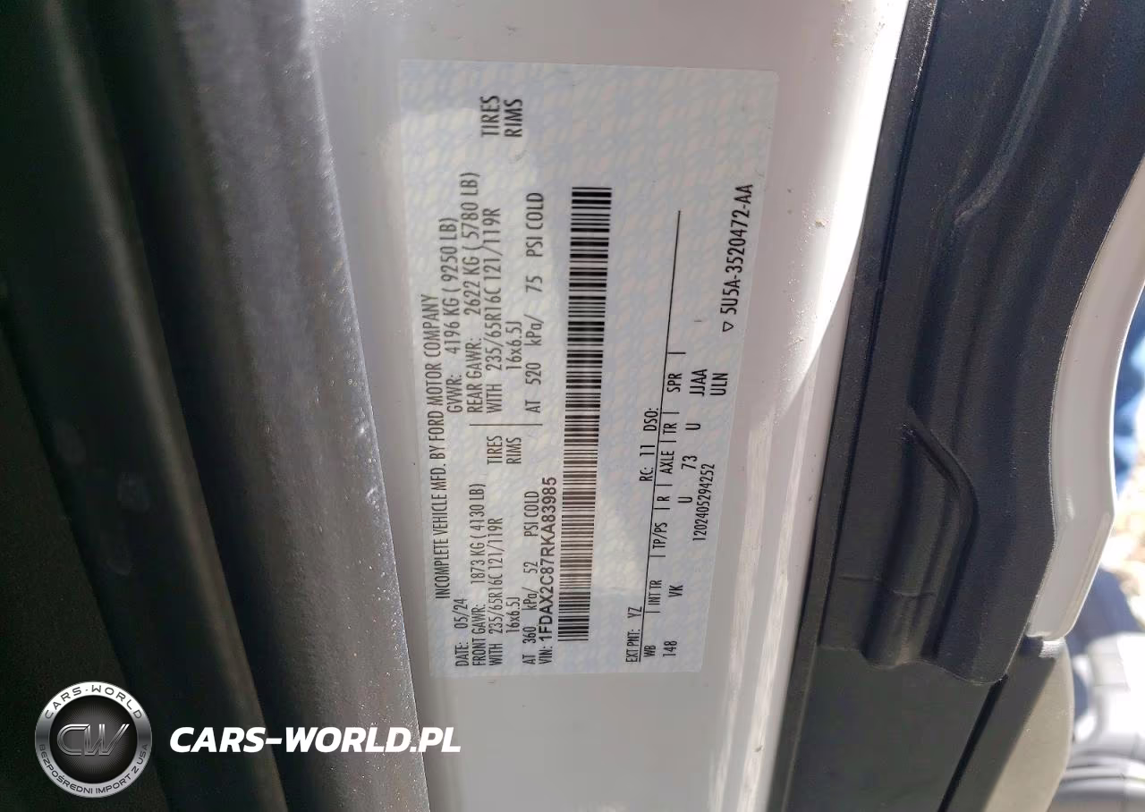 2024 Ford Transit T-350 VIN:1FDAX2C87RKA83985 - 14