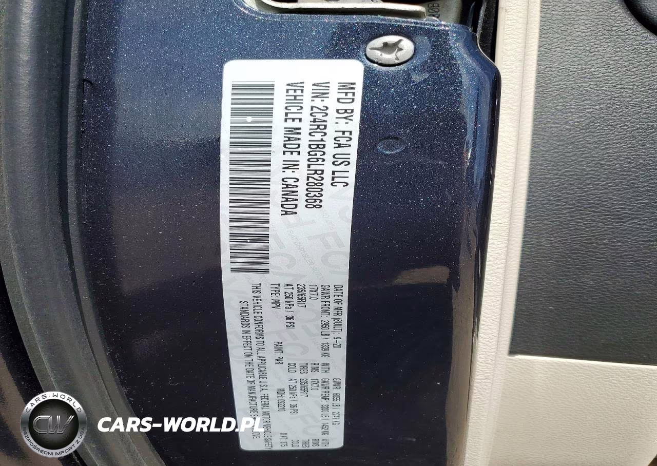 2020 Chrysler Pacifica Touring L VIN:2C4RC1BG6LR280368 - 13