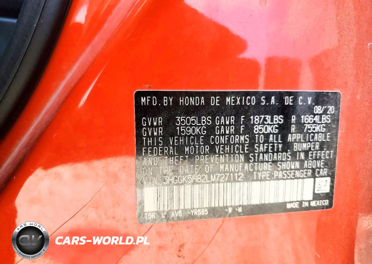 2020 Honda Fit Ex VIN:3HGGK5H82LM727112 - 12