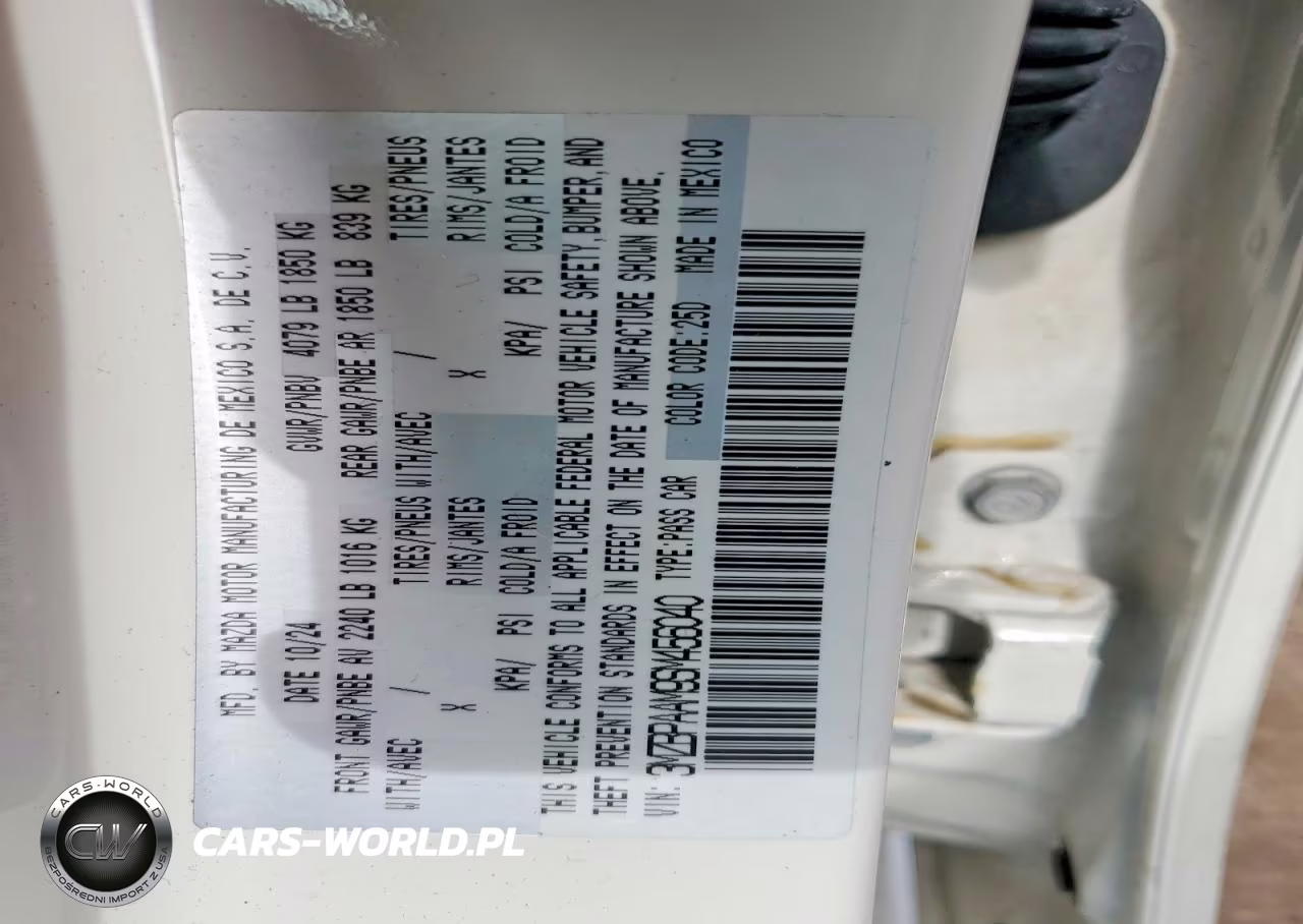 2025 Mazda 3 VIN:3MZBPAAM9SM456040 - 12